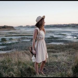 Poudre Organic Cotton gauze dress in Amberlight